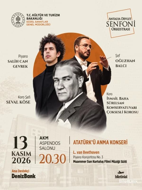 Atatürk'ü Anma Konseri - Antalya Devlet Senfoni Orkestrası