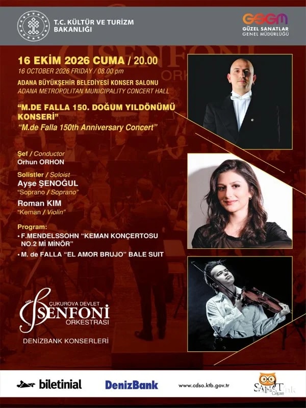 Çukurova Devlet Senfoni Orkestrası 16 Ekim