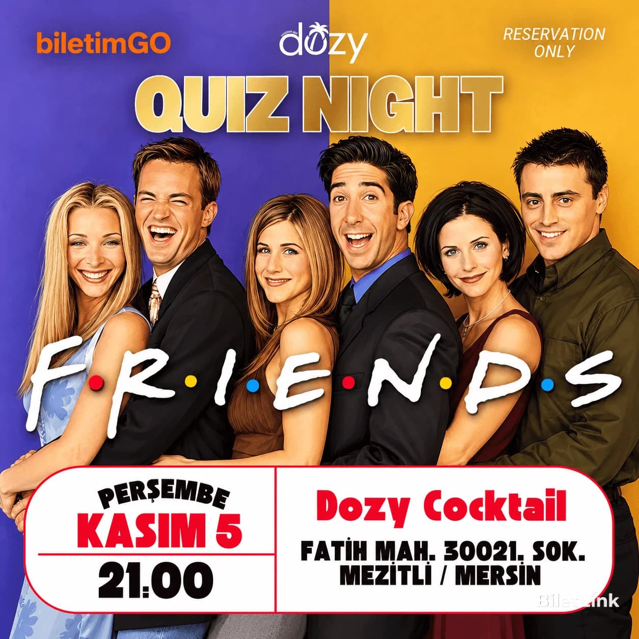 Dozy Cocktail Friends Quiz Night