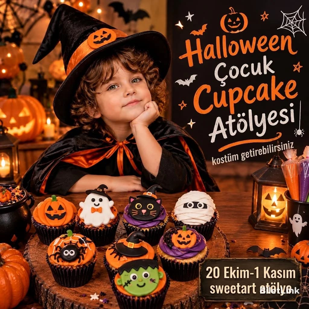HALLOWEEN ÇOCUK CUPCAKE SÜSLEME ATÖLYESİ