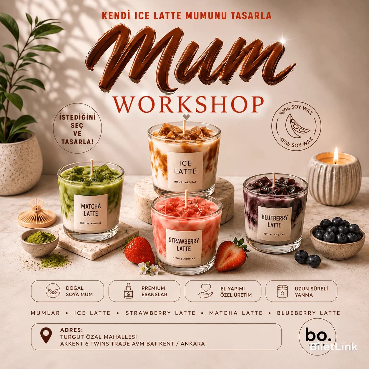 Ice Latte Mum Workshop | Ankara Mum Atölyesi