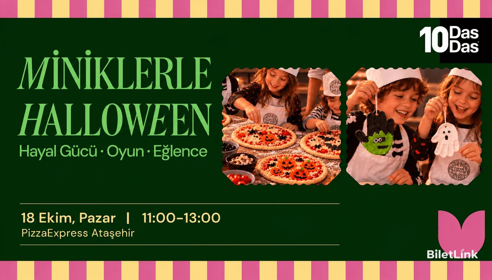 Miniklerle Halloween & Pizza Atölyesi | PizzaExpress x Mudita