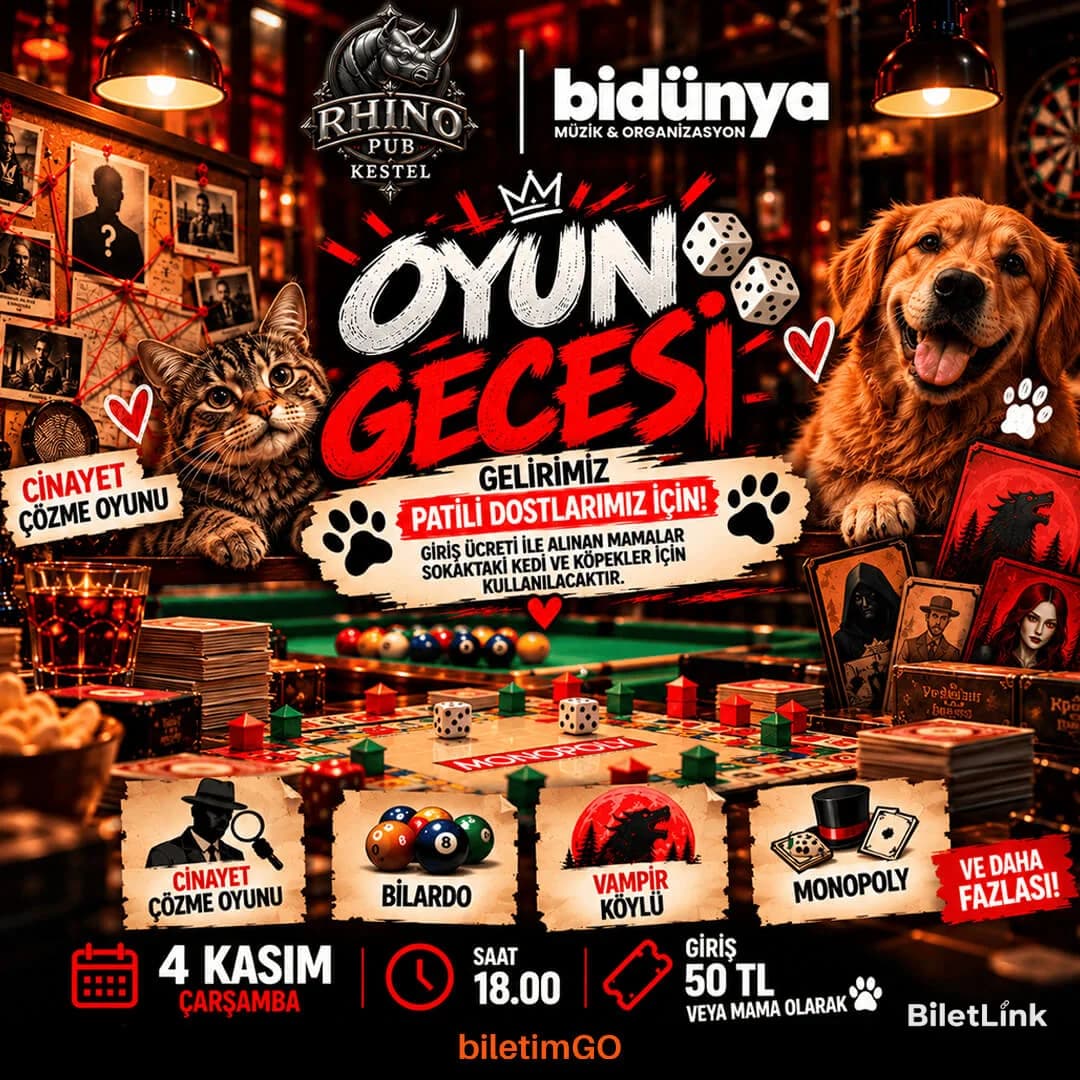 Oyun Gecesi - Rhino Pub Kestel