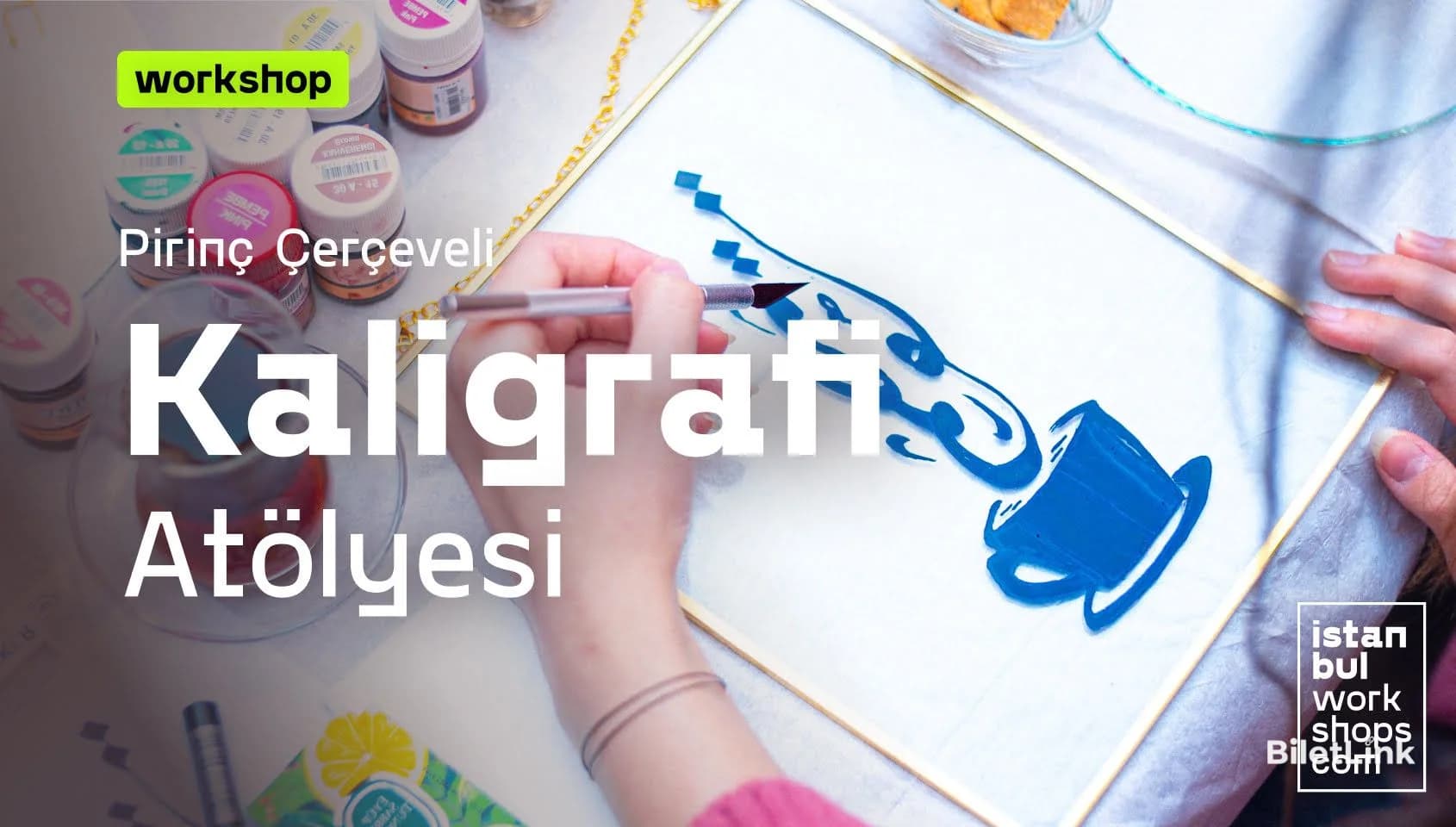 Pirinç Çerçeveli Cam Üzerine Hat/Kaligrafi Sanatı Atölyesi