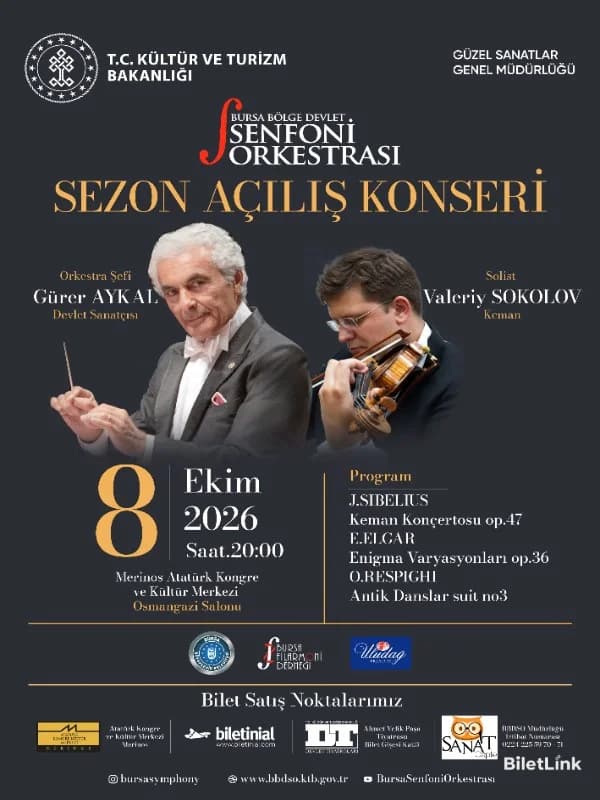 Sezon Açılış Konseri Bursa Bölge Devlet Senfoni Orkestrası