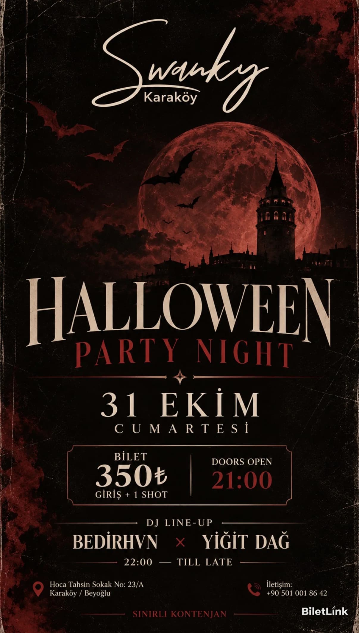 SWANKY HALLOWEEN PARTY | 31 EKİM CUMARTESİ
